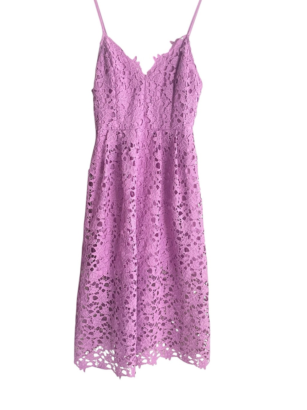 ASTR The Label Sleeveless Lace Fit & Flare Midi Dress Light Orchid - Picture 3 of 16
